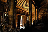 Myanmar - Mandalay, Shwenandaw Kyaung (the Golden Palace) a wonderful example of the Burmese unique teak architecture and wood-carving art. 